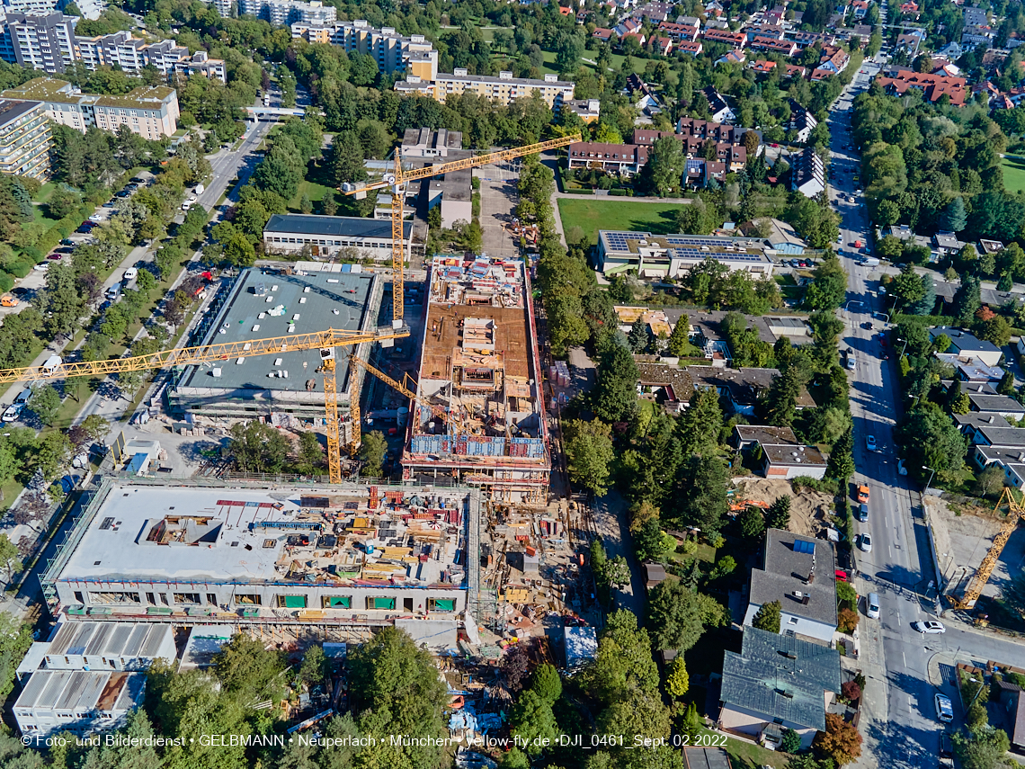 02.09.2022 - Baustelle zur Grundschule am KMR in Neuperlach